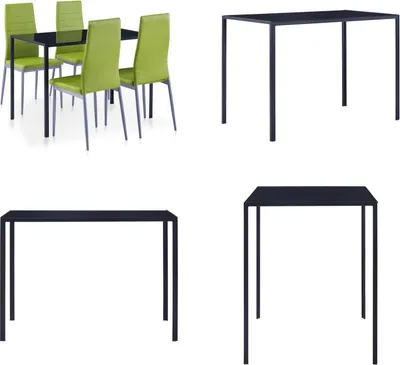 Produktbild von vidaXL 5 tlg. Essgruppe Grün - Esstisch Und Stühle - Esstische Und Stühle - Essgruppe - Essgruppen