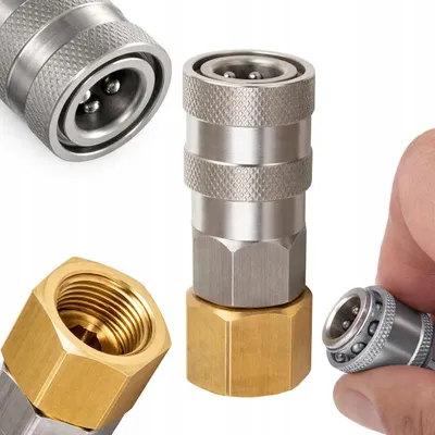 Zdjęcie produktu dla QuickConnect M18 INOX – Gniazdo Szybkozłącza do Myjek Ciśnieniowych | 180 Bar | Stal Nierdzewna