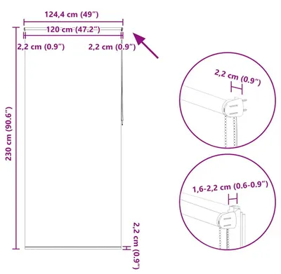 Productafbeelding van vidaXL Verduisteringsgordijn, 124,4 x 230 cm, stofbreedte 120 cm, grijs