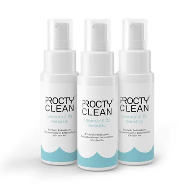 Produktbild von 3x ProctyClean® Vitamin-E-Öl für den Po