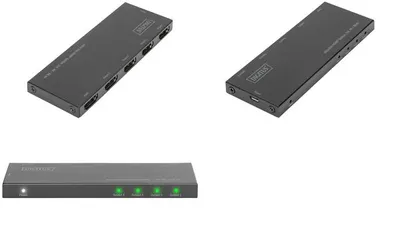 Image de DIGITUS DS-45323 DIGITUS Ultra Slim HDMI Splitter, 1x4, 4K/60 Hz, noir
