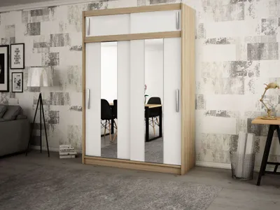 Image de MINIO Extension d'armoire 200 cm Chêne Sonoma / Blanc