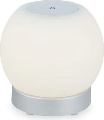 Obrázok produktu pre LED stolná lampa dobíjateľná stmievateľná sklenená bezdrôtová dotyková funkcia 3W chróm Ø16cm Briloner