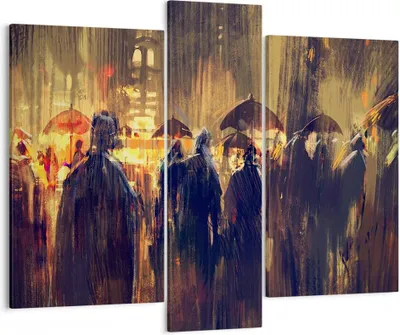Produktbild von Bild auf Leinwand - Leinwandbild - Leute Regen so - 95x80cm - Wand Bild - Wanddeko - Wandbilder - Leinwanddruck - Bilder - Kunstdruck - Wanddekoration - Leinwand bilder - Wandkunst - CB95x80-3837