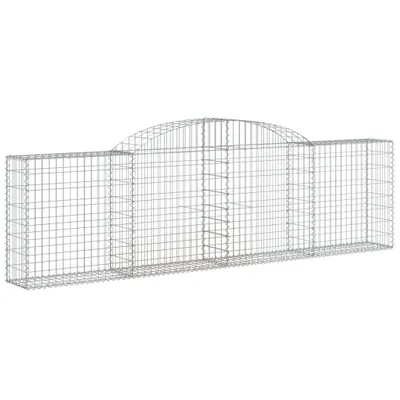 Produktbild von vidaXL Gabione mit Hochbogen 300x30x80/100 cm Verzinktes Eisen