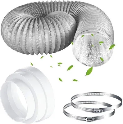 Produktbild von Flexibele PVC-Abwasserrohr - 150 mm x 2 m mit Schlauchklemmen und Schlauchende