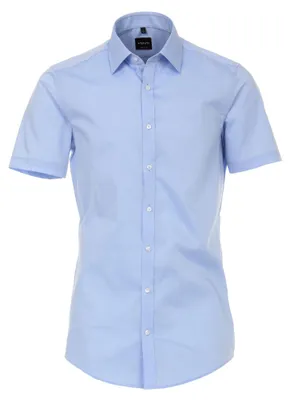 Produktbild von Venti - Body Fit - Bügelleichtes Herren Kurzarm Hemd mit Kent Kragen (001930), Größe:46, Farbe:Blau (115)