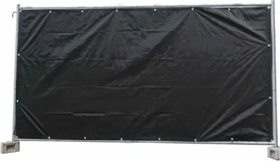 Produktbild von Bauzaunplane 160g/m², schwarz PE 1,76m x 3,41m, Sichtschutzplane