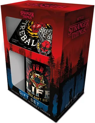 Image de Stranger Things Mug, Dessous de verre et Porte-clés Hellfire Set