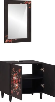 Immagine prodotto di vidaXL Set di due mobili da bagno, 62 x 33 x 58 cm, in legno massello di mango