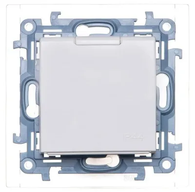 Productafbeelding van Contactdoos Simon CGSZ1B.01/11, wit, kunststof, IP44, 250 V, 86 mm, 44 mm