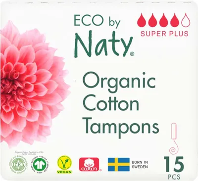 Produktbild von Frauen ECO Tampons Naty (15 Stück) - super plus