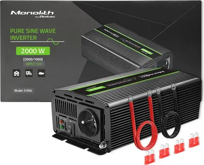 Zdjęcie produktu dla Zasilacz/inwerter Qoltec Monolith Auto 2000 W czarny