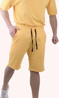 Produktbild von Kurze Hose Trainingshose Sporthose Sommer Shorts Hose Fitness Jogger JH-5011 L Gelb