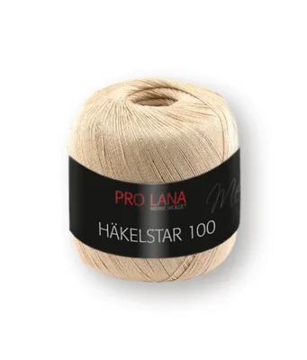 Produktbild von Pro Lana Häkelstar 100,100g,100% Baumwolle,Filethäkelgarn,566m LL, NS 1,5-2 mm 03 sand