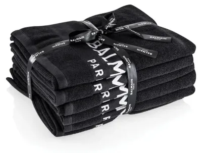 Obrázok produktu pre Sada, Balmain, Black Bleach Proof Salon, salónové textilné uteráky, 6-dielna sada