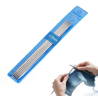 Produktbild von Edelstahl Nadelspiel 2,75 mm Stricknadeln Set 15 cm 5 Stück