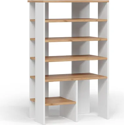 Produktbild von Schuhschrank Vicco Marlon Weiß/Goldkraft Eiche 60 x 100 cm mit 5 Fächern, Model 57834