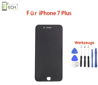 Produktbild von Für iPhone 7 Plus 5.5 Schwarz LCD HD Display Touchscreen Front Glas + Werkzeug