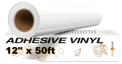 Immagine prodotto di Vinile adesivo permanente, con retro autoadesivo, compatibile con Cricut e Silhouette, bianco lucido, 30,5 cm x 15 metri (12 pollici x 50 piedi) - c