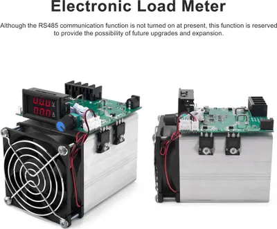 Zdjęcie produktu dla 250W Ulepszony elektroniczny miernik obciążenia 1-100V Wyświetlacz LED napięcia wejściowego z blokadą zasilania Wyświetlacz prądu Zabezpieczenia temperatury Opóźnione wyłączenie wentylatora Funkcje autokorekty