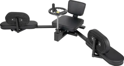 Produktbild von Beinspreizer - Spagat Trainer - Handkurbel - Rückenlehne - Großes Sitzkissen 30×30 cm - Belastbar bis 100 kg - Empfohlene Körpergröße <1,7 m - Schwarz