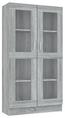 Immagine prodotto di Vetrina – Mobile espositivo – Mobile contenitore – Vetrina in vetro – Mobile per il soggiorno – Realizzato in legno massello e metallo – Dimensioni: 82,5 x 30,5 x 150 cm