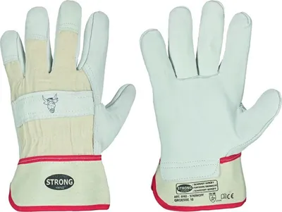 Produktbild von stronghand Handschuh STIERkopfClassic, Rindvollleder, Gr.8 12 Stk