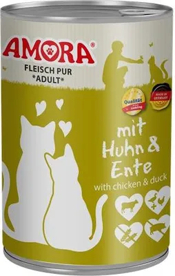 Image de AMORA Cat Fleisch Pur mit Huhn & Ente 400g