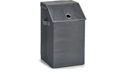 Produktbild von Zeller Present Wäschesammler Polyester 34x34x60cm anthrazit, Rechteckig, Polyester, Anthrazit, 340 mm, 340 mm, 600 mm