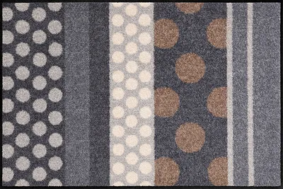 Produktbild von Salonloewe GLAMOUR DOTS GRAU Fußmatte Wohnmatte 50 x 75 cm