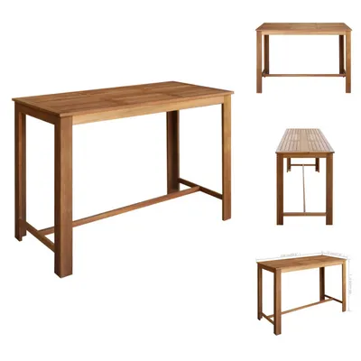Immagine prodotto di vidaXL Tavolo da bar in legno massiccio di acacia 150 x 70 x 105 cm - Tavoli da pranzo