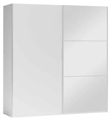 Produktbild von Masseno Schiebetürenschrank IVERN 200/215/65 cm 2-türig mit Spiegel Weiß