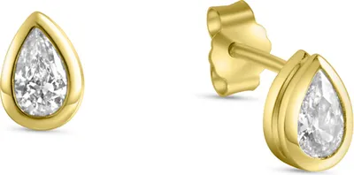 Produktbild von Ohrstecker Zirkonia weiß 333/- Gelbgold