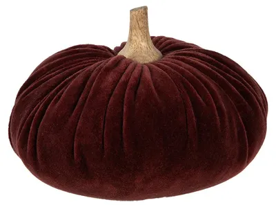 Image de Clayre & Eef Décoration Citrouille Ø 20x14 cm Rouge Polyester