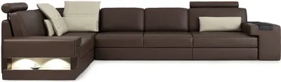 Produktbild von Modernes Ecksofa Leder Couch Textil