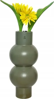 Obrázok produktu pre Dekoratívna hlinená váza na kvety zelená 43 x 19,5 cm