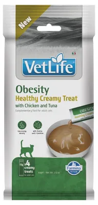 Zdjęcie produktu dla Farmina Vet Life Obesity Creamy Treat 60g Kremowy Przysmak z Kurczakiem i Tuńczykiem Dla Kota