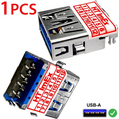 Produktbild von Ersatz Adapter USB 3.0 Buchse anschluss für Lenovo IdeaPad 3-14ITL6 (82H700CDGE), 3-17IML05 (81WC00AEGE), 720-15IKB (81AG003DGE)