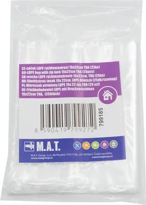 Image de Sac LDPE 15x22cm TRA (25pcs)