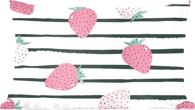 Produktbild von MuchoWow® Zierkissen Sofakissen Wohnzimmer Dekokissen 50x30 cm Sommer - Erdbeeren - Pastell - Wohnzimmerdekoration - Polster mit Photo