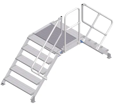 Produktbild von Zarges Überstieg 45° 1000mm Stufenbreite 5 Stufen