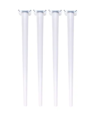 Produktbild von Hochwertige 74 cm Buche Tischbeine - Weiß lackiert, passende Möbelbeine für Tische und Schreibtische ideal für DIY-Projekte
