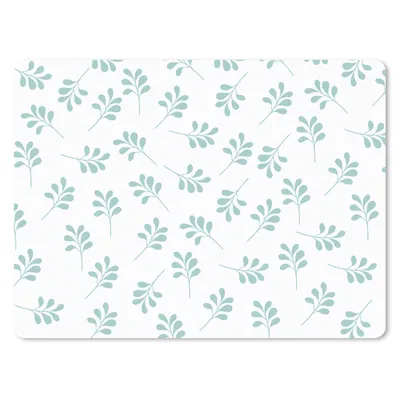 Produktbild von MuchoWow® Mauspad Mousepad Blätter - Muster - Blau 23x19 cm - Mousepads - Maus Mat - Pad - Mausunterlage - Schreibtischunterlage - Mauspad