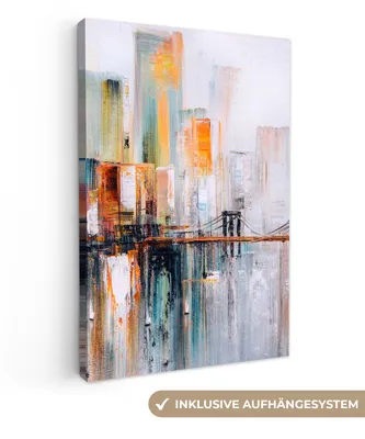 Obrázok produktu pre MuchoWow® - Plátno - Olejomaľba - Panoráma - Abstraktné, nástenná maľba, nástenné dekorácie obrazy obývacia izba, 60x90cm