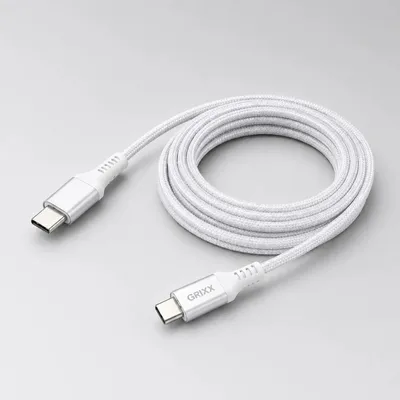 Productafbeelding van Grixx laadkabel USB-C naar USB-C 2 m Power Delivery 20 W wit