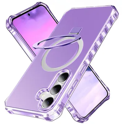 Produktbild von Samsung Galaxy S26 Plus Hülle - Coverup ShockProof TPU Back Cover mit MagSafe Compatible Ring Kickstand - Violett
