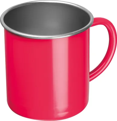 Produktbild von Nostalgische Stahltasse / Kaffeetasse / 350 ml / Farbe: rot