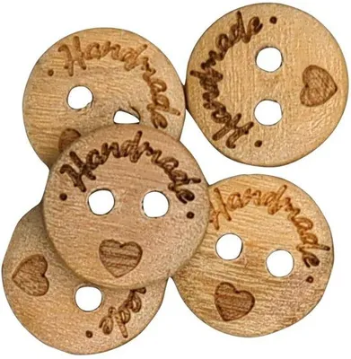Immagine prodotto di Bottoni in legno da 12 mm, cerati, in legno d'ulivo, realizzati a mano