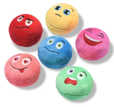 Produktbild von Quietschspielzeug Hundespielzeug Plüschball - 6,6 cm - 6er Set - Apportierspiel für Welpen und kleine Haustiere